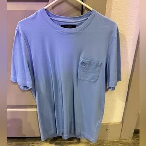 Louis Vuitton Damier Pocket Crew T Shirt - Light Baby Blue - Like New